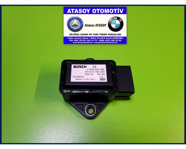 BMW E53 X5 SAVURMA SENSÖRÜ 0265005285 0265005249 34526762235 34526774040 34526757406 34526777435 32436774040 32436762235 6762235 6774040 6757406 6777435 BMW X5 İVME SENSÖRÜ BMW E65 İVME SENSÖRÜ BMW E66 İVME SENSÖRÜ